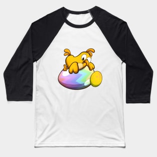 Cute Little Easter Chick With Easter Eggs Baseball T-Shirt